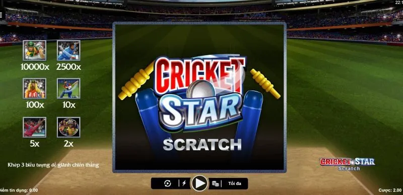 Mẹo chơi Cricket Star Scratch hiệu quả