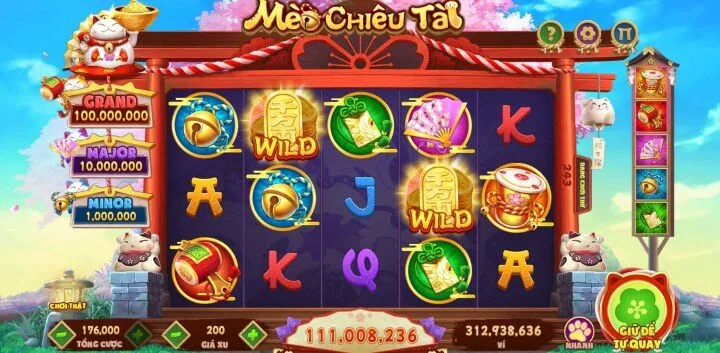 Mèo Chiêu Tài game nổ hũ tượng trưng cho sự may mắn